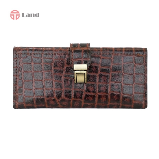کیف پول چرمی زنانه ناخنی کروکدیل ZP001