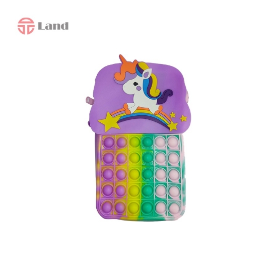 کیف سیلیکونی رودوشی پاپیتی طرح یونیکورن