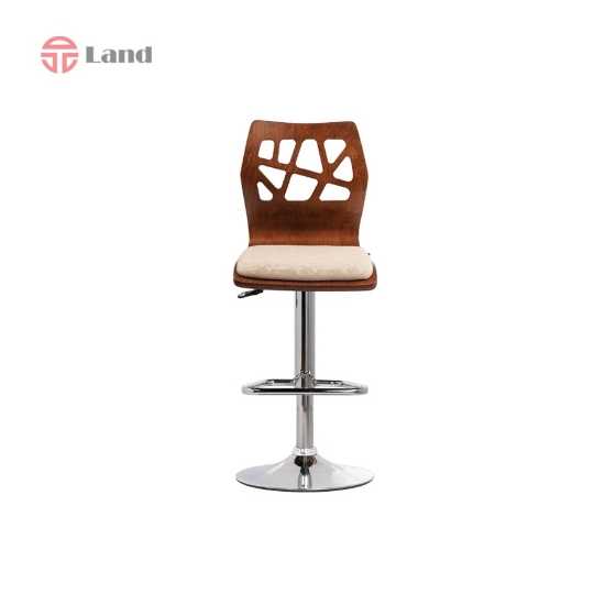 صندلی اپن راحتیران پشتی قهوه ای رکابدار کروم V150