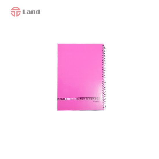 دفتر سیمی 40 برگ پارس نوت جلد طلقی فسفری V1031