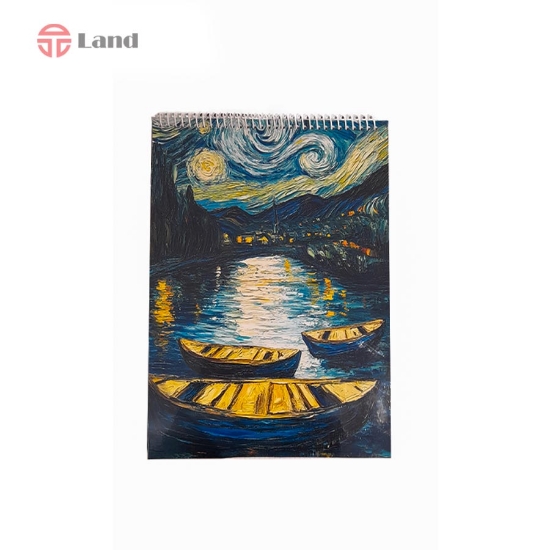 دفتر شطرنجی 80 برگ نئوپک طرح ونگوگ سایز A4