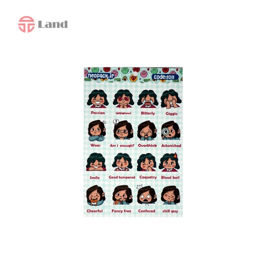 برچسب اسامی نئوپک ایموجی دختر کد 1011