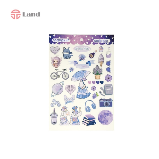 برچسب نئوپک purple vibe کد 1001