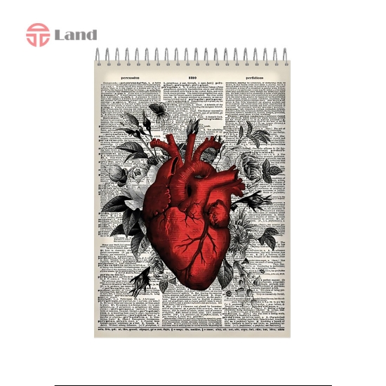 دفتر 80 برگ نئوپک طرح قلب سایز A4