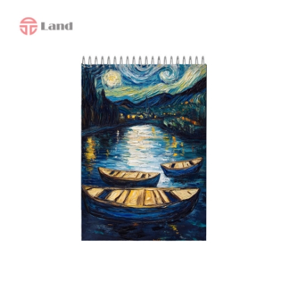 دفتر شطرنجی 80 برگ نئوپک طرح ونگوگ سایز A5