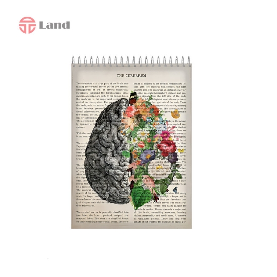 دفتر نقطه ای 80 برگ نئوپک طرح مغز سایز A5